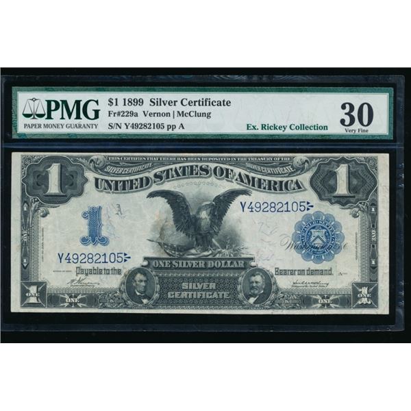 1899 $1 Black Eagle Silver Certificate PMG 30