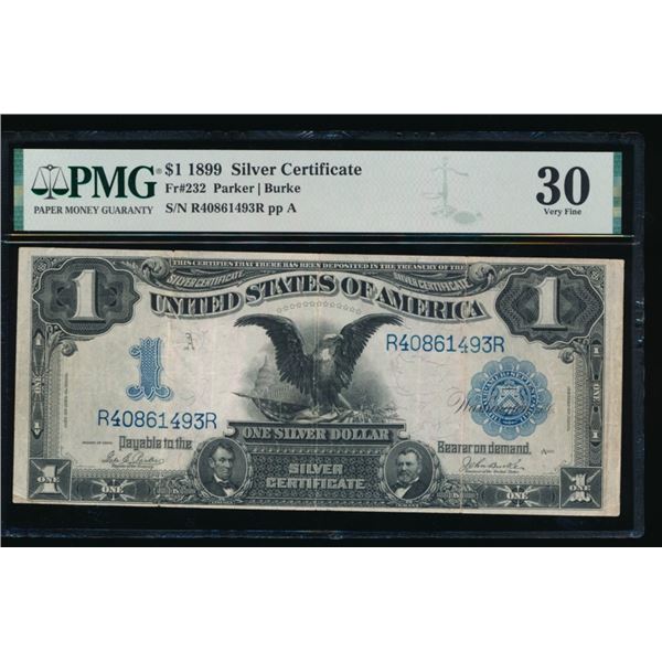 1899 $1 Black Eagle Silver Certificate PMG 30