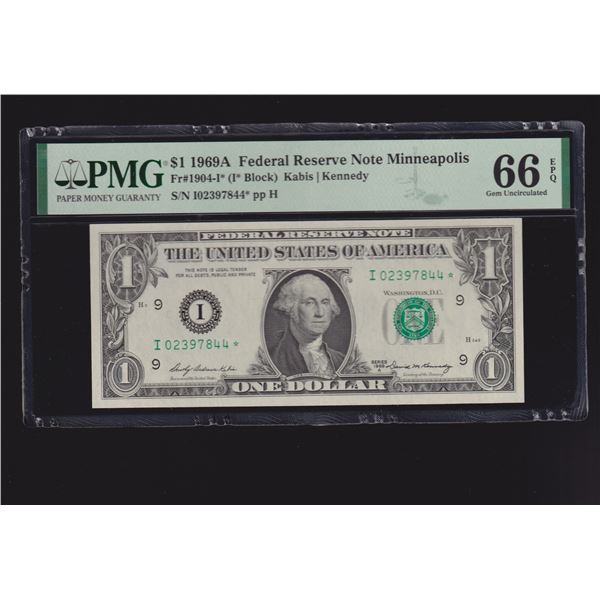 1969A $1 STAR Minneapolis FRN PMG 66EPQ