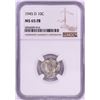 1945-D Mercury Dime Coin NGC MS65FB