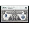 1899 $2 Mini Porthole Silver Cert PMG 35