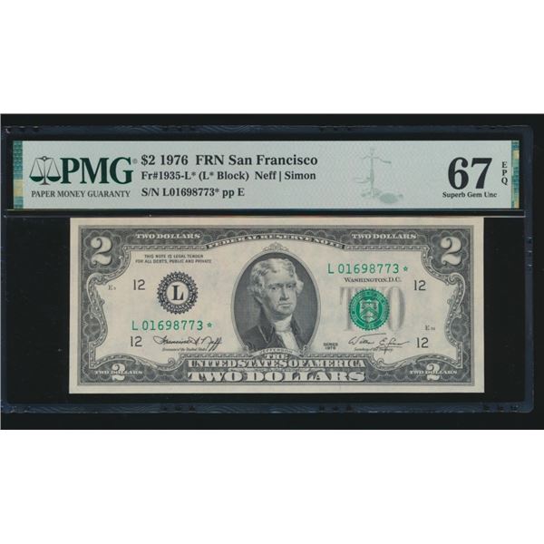 1976 $2 STAR San Francisco FRN PMG 67EPQ