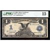 1899 $1 STAR Black Eagle Silver Cert PMG 15