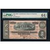 Image 1 : 1864 $10 T-68 Confederate PMG 64EPQ