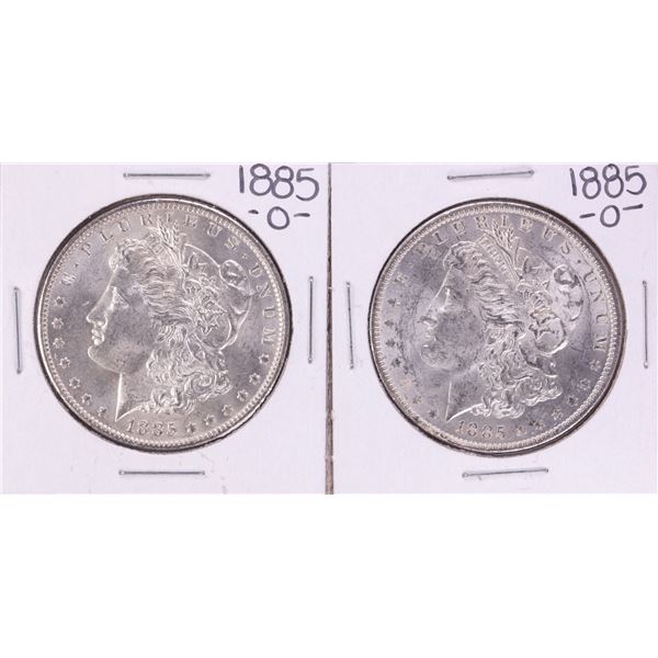 Lot of (2) 1885-O $1 Morgan Silver Dollar Coins