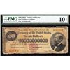 1882 $20 Brown Seal Silver Certificate PMG 10NET