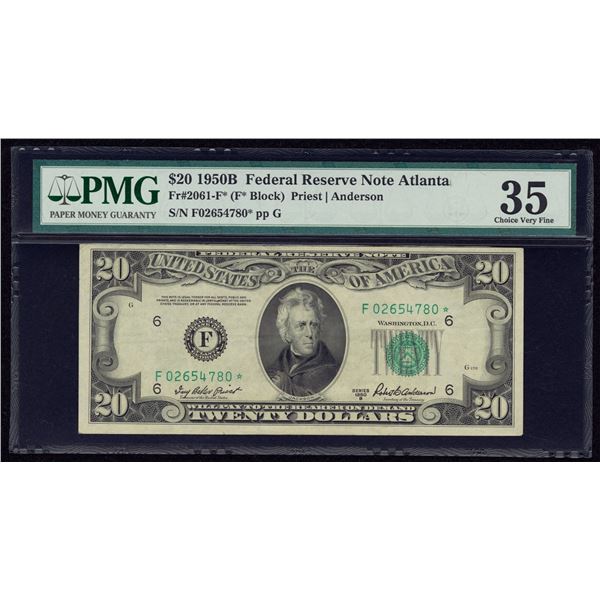 1950B $20 STAR Atlanta FRN PMG 35
