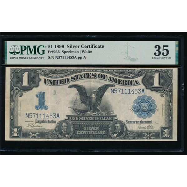 1899 $1 Black Eagle Silver Certificate PMG 35