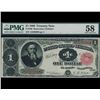 1890 $1 Treasury Note PMG 58