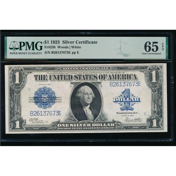 1923 $1 Silver Certificate PMG 65EPQ