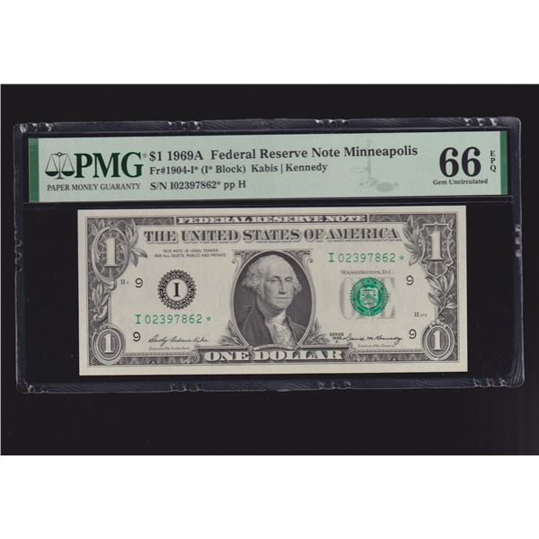 1969A $1 STAR Minneapolis FRN PMG 66EPQ