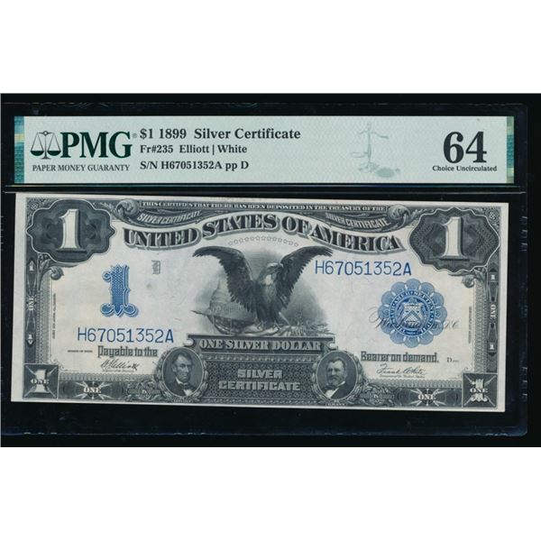 1899 $1 Black Eagle Silver Certificate PMG 64