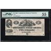 1862 $2 T-42 Confederate PMG 55