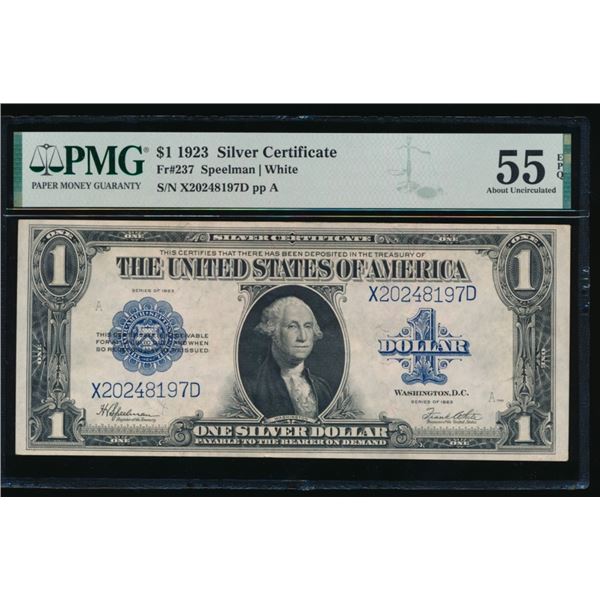 1923 $1 Silver Certificate PMG 55EPQ