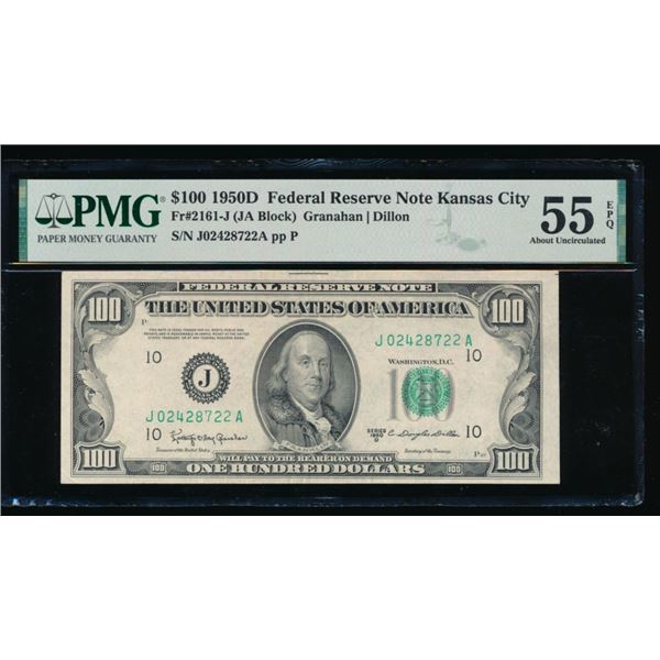1950D $100 Kansas City FRN PMG 55EPQ