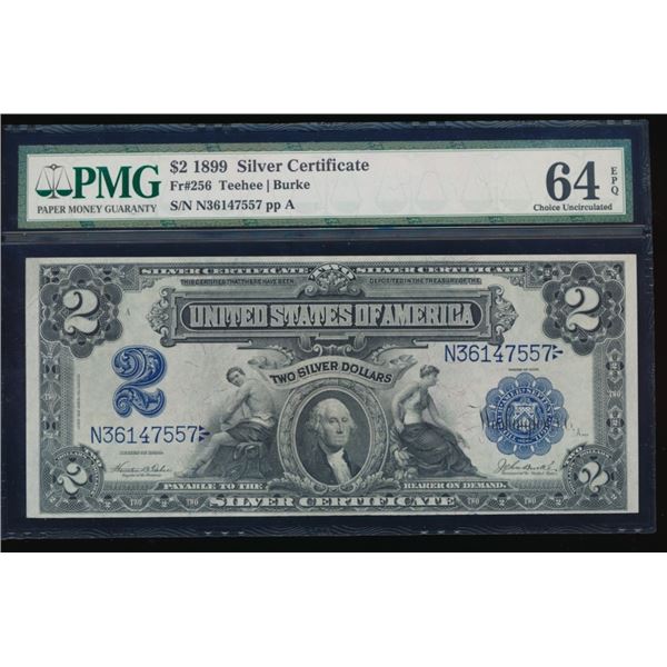 1899 $2 Mini Porthole Silver Cert PMG 64EPQ