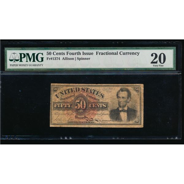 50 Cent Fourth Issue Fractional PMG 20