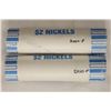 Image 1 : 2-$2 ROLLS OF 2010-P JEFFERSON NICKELS BU