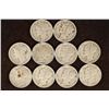 Image 1 : 10 ASSORTED 1940'S SILVER MERCURY DIMES