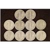 Image 2 : 10 ASSORTED 1940'S SILVER MERCURY DIMES
