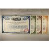 Image 1 : 4 ASSORTED VINTAGE RAILROAD STOCK CERTIFICATES