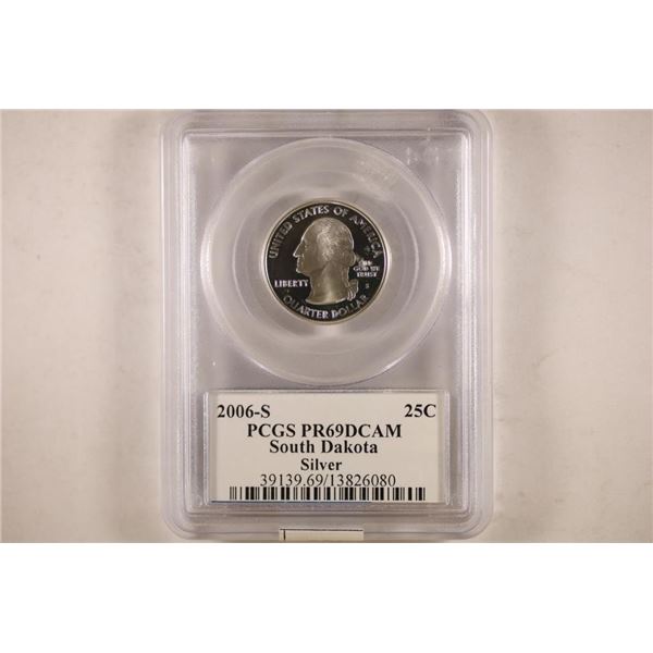 2006-S SILVER SOUTH DAKOTA QUARTER PCGS PR69 DCAM