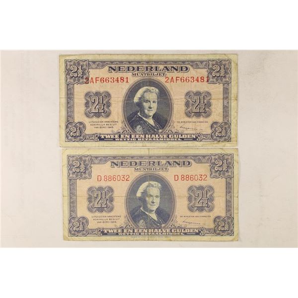2-1945 NEDERLAND 2 1/2 GULDENS