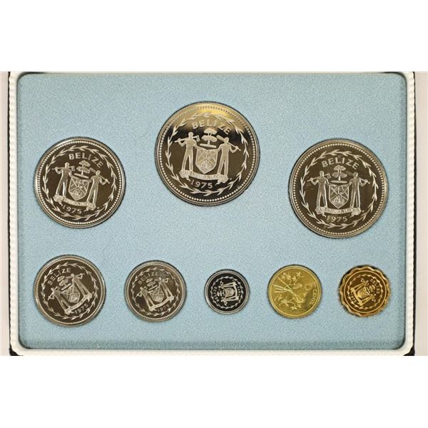1975 BELIZE 8 COIN PROOF SET, ORIGNIAL PACKAGING