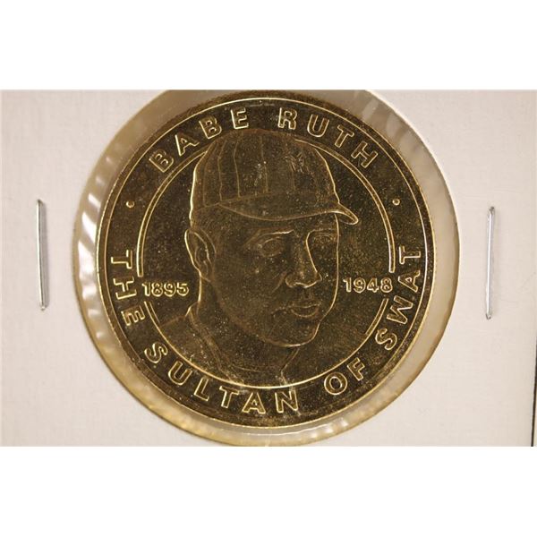 1994 LIBERIA DOLLAR "BABE RUTH" BRILLIANT UNC