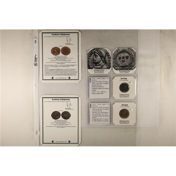 2-363-364 A.D. JOVIAN ANCIENT COINS WITH