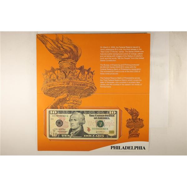 SERIES 2004-A $10 FRN PHILADELPHIA WITH SUPER LOW