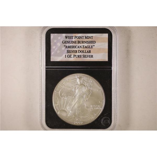 2007-W BURNISHED 1 OZ. AMERICAN SILVER EAGLE