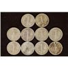 Image 2 : 10 ASSORTED 1940'S SILVER MERCURY DIMES