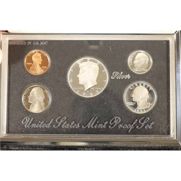 1993 US SILVER PREMIER PROOF SET (WITH BOX)
