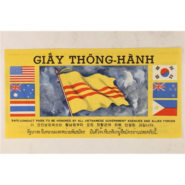 SAFE-CONDUCT PASS TO BE HONORED BY ALL VIETNAMESE