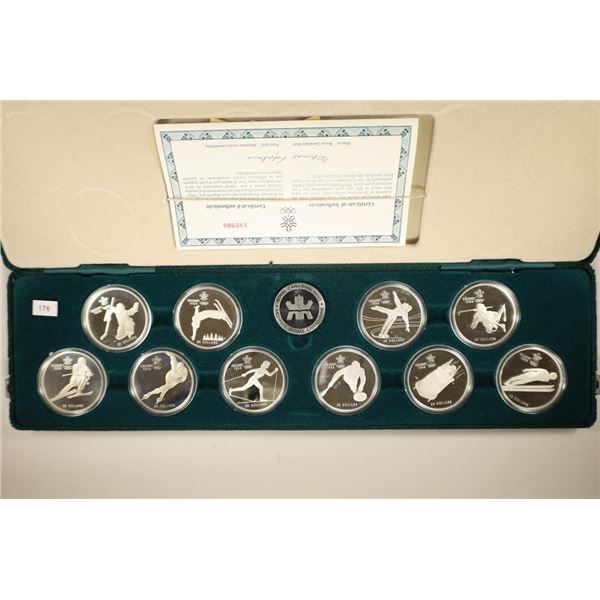 1985-87 CANADA CALGARY 1988 TEN COIN SILVER PF SET