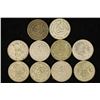 Image 1 : 10 ASSORTED 1958-1966 .100 SILVER MEXICO PESOS