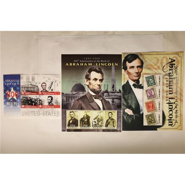 ABRAHAM LINCOLN STAMP COLLECTION, INCLUDES