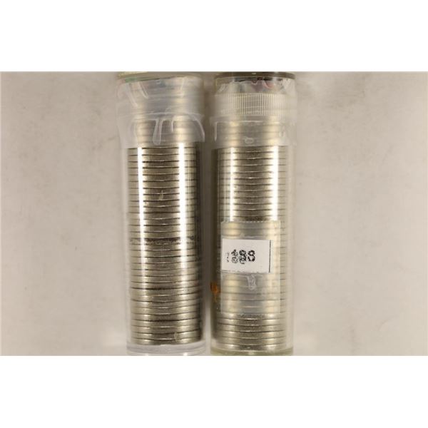 2 SOLID DATE ROLLS OF JEFFERSON NICKELS 1953-D &