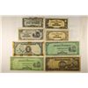 8 PIECES OF WWII INVASION CURRENCY 5 CENTAVOS,