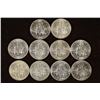 Image 2 : 10-ASSORTED 1959-1964 BRILLIANT UNC SILVER