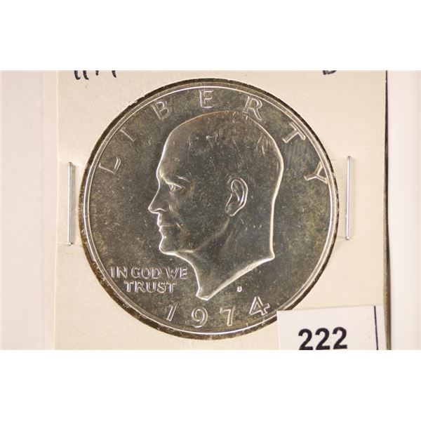 1974-S IKE SILVER DOLLAR BRILLIANT UNC