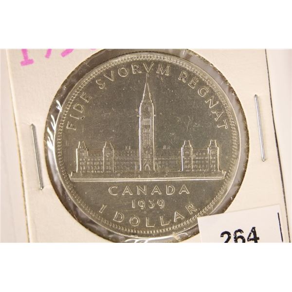 1939 CANADA SILVER DOLLAR AU