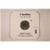 Image 3 : 41-54 A.D. CLAUDIUS ANCIENT COIN (FINE)