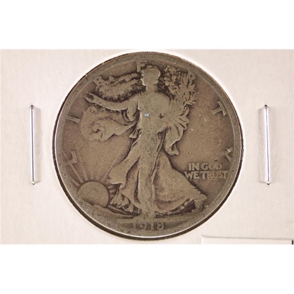 1918-S WALKING LIBERTY HALF DOLLAR