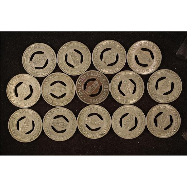 14-BEAUMONT CITY LINES TRANSPORTATION TOKENS