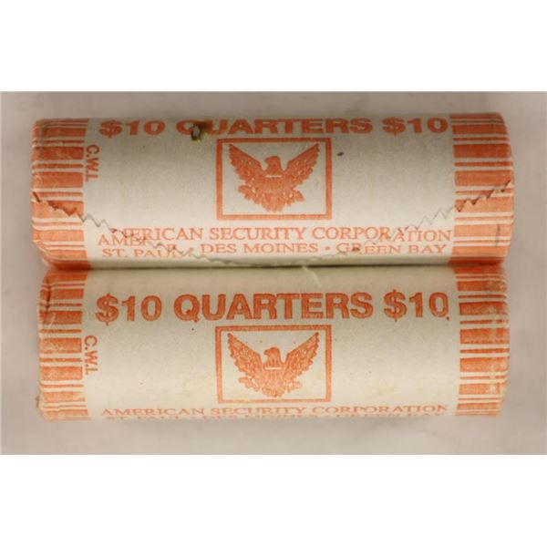 2-$10 ROLLS OF BRILLIANT UNC STATE QUARTERS