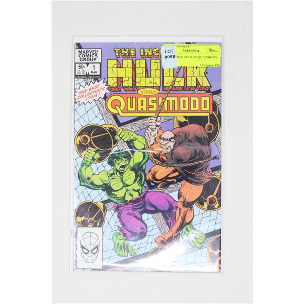 INCREDIBLE HULK VS QUASIMODO #1