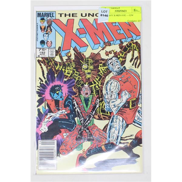 UNCANNY X-MEN #192 --- CPV