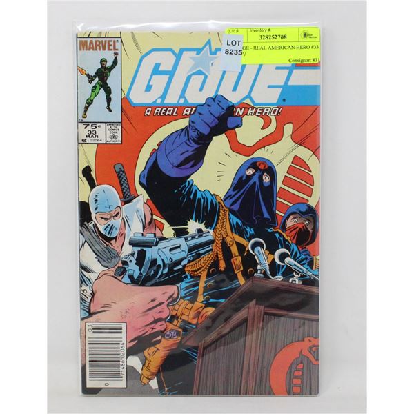 G. I. JOE - REAL AMERICAN HERO #33 --- CPV